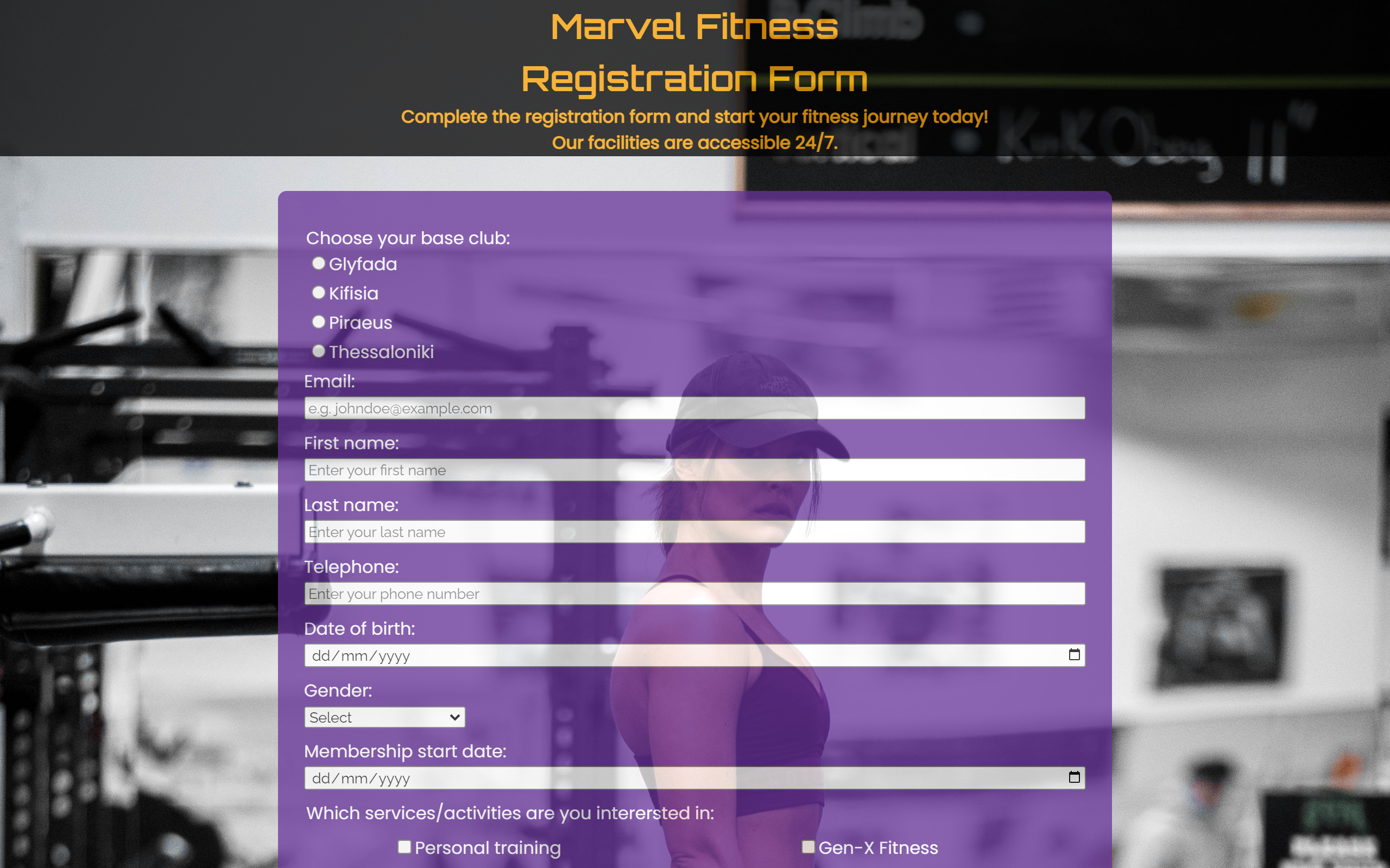 Registration Form Project